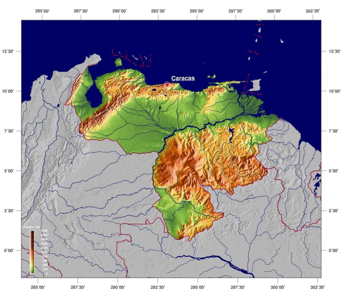 газрын зураг нь бодит зураг венесуэл