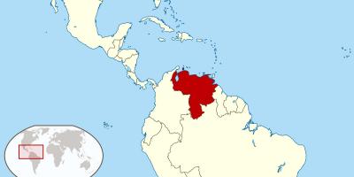 Венесуэл газрын зураг дээр өмнөд америкийн